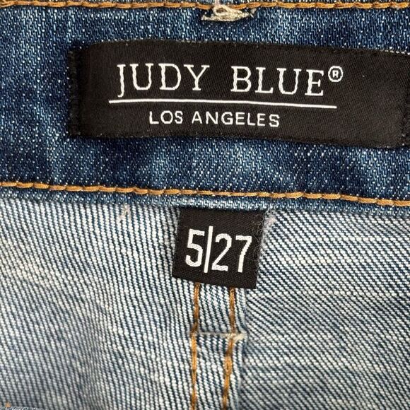 Judy Blue Dandelion In Your Pocket Embroidered Distressed Slim Fit Jeans 27/5 - Picture 2 of 11